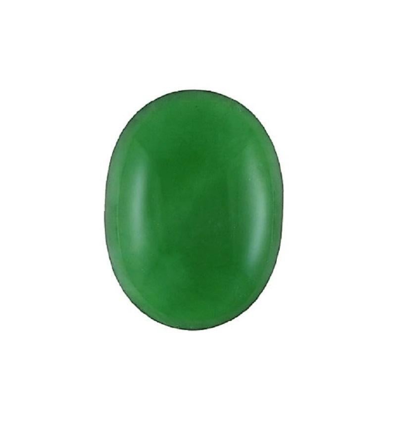 GIA-zertifizierte 2,96 Karat ovale natürliche Jadeit-Jade für Damen oder Herren im Angebot