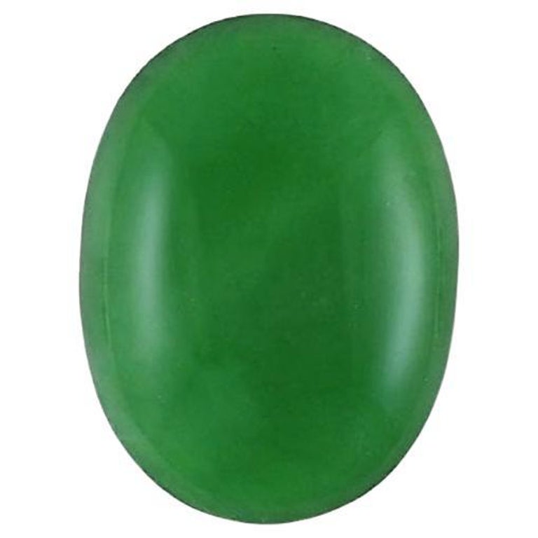 GIA Certified 2.96ct Oval Natural Jadeite Jade For Sale at 1stDibs