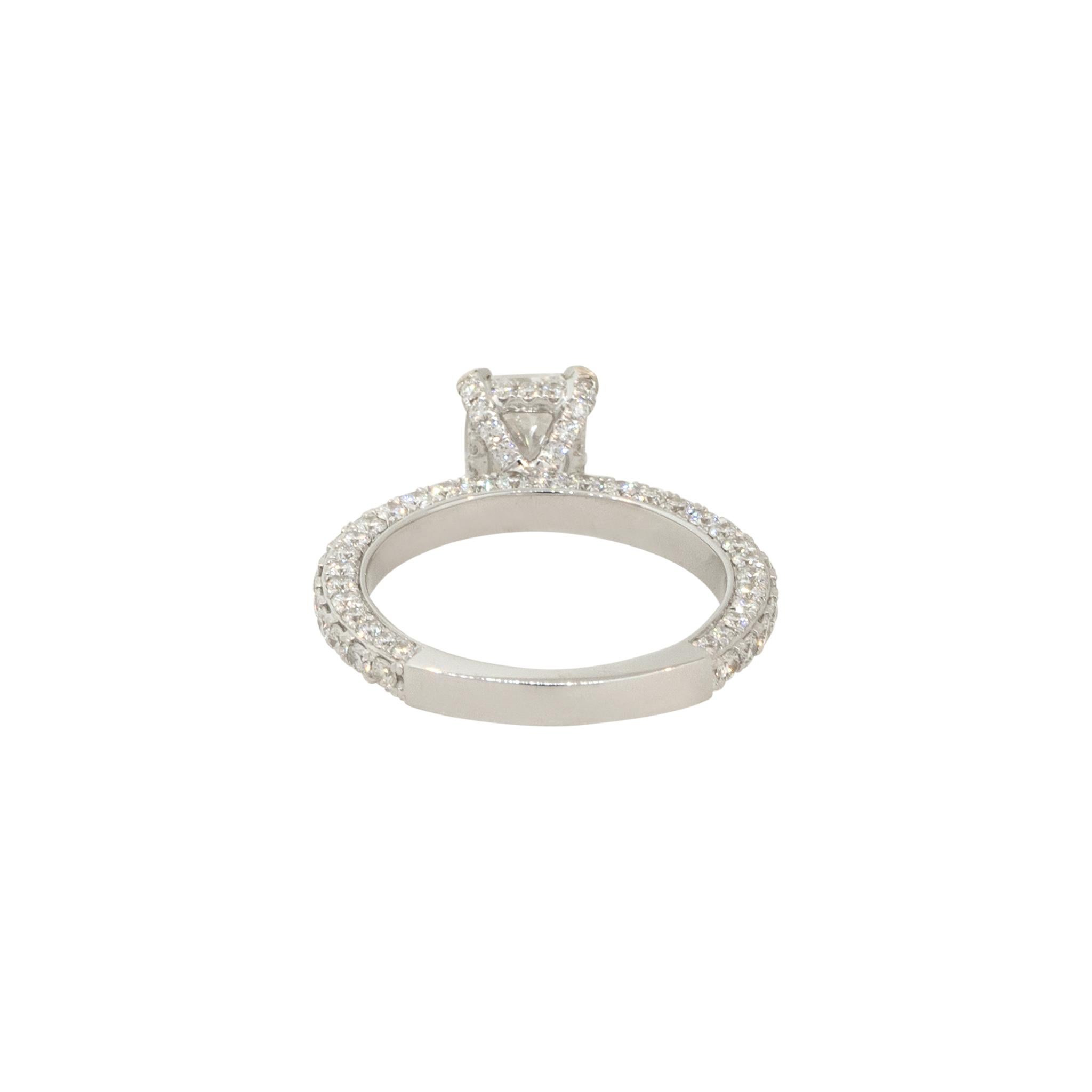 GIA Certified 2.97 Carat Radiant Cut Diamond Engagement Ring 18 Karat in Stock In Excellent Condition In Boca Raton, FL