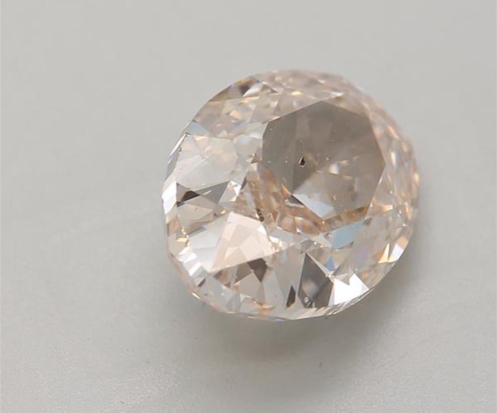 GIA-zertifiziert 2,98 Karat Light Pinkish Brown SI2 Clarity Diamant im Angebot 1