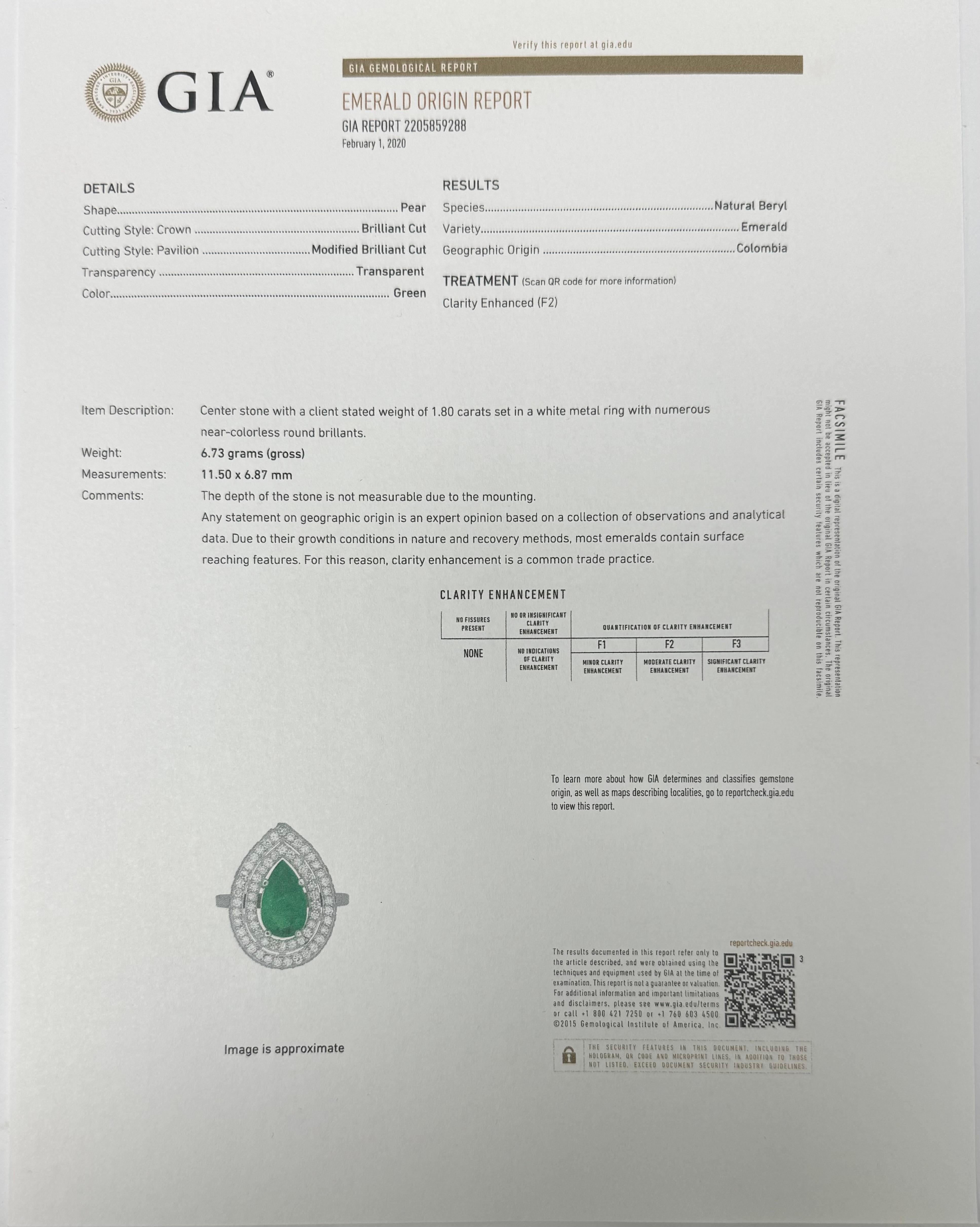 GIA Certified 2.99 Carat Double Halo Colombian Emerald Diamond White Gold Ring 2