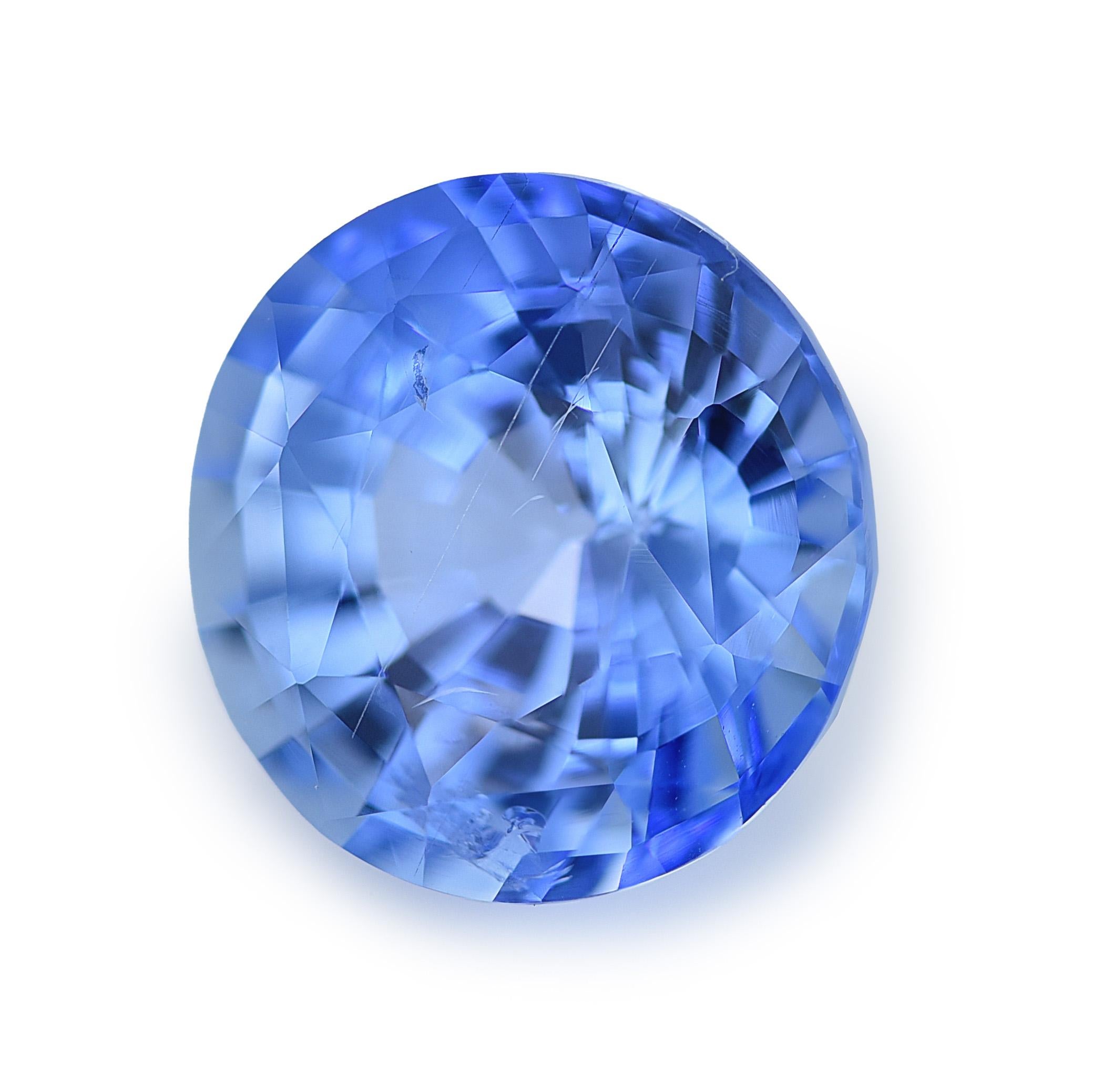 Taille mixte Saphir bleu certifié GIA de 2.99 carats en vente
