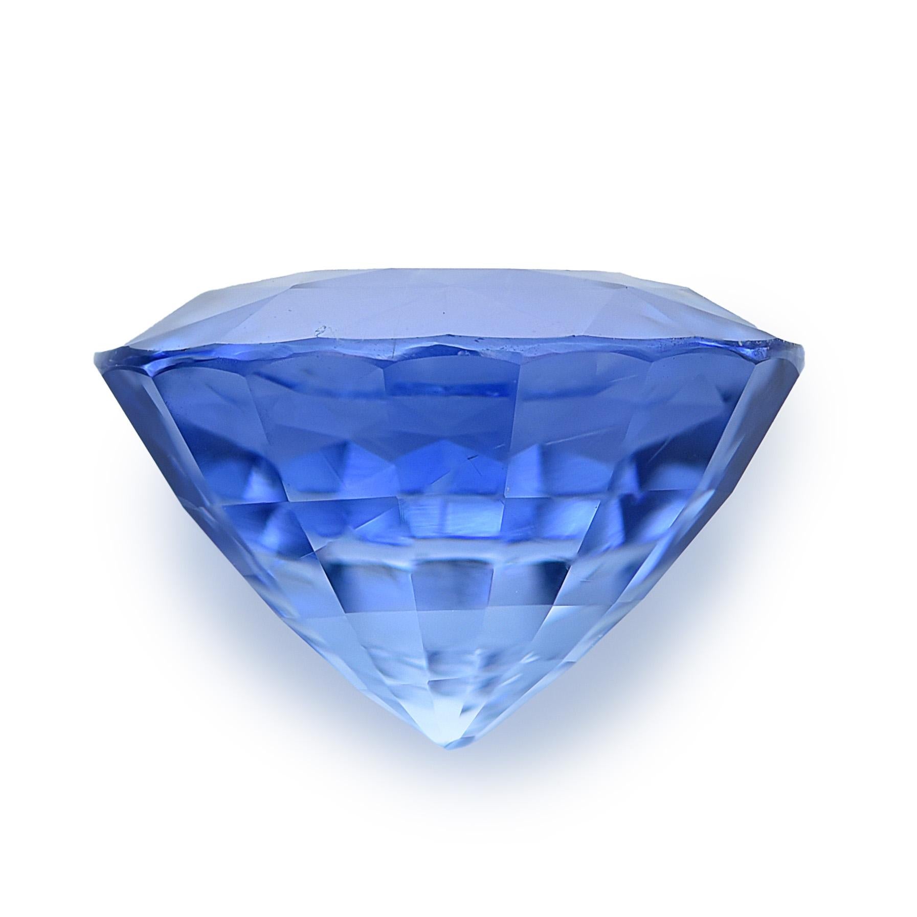 GIA Certified 2.99 Carats Blue Sapphire In New Condition For Sale In Los Angeles, CA