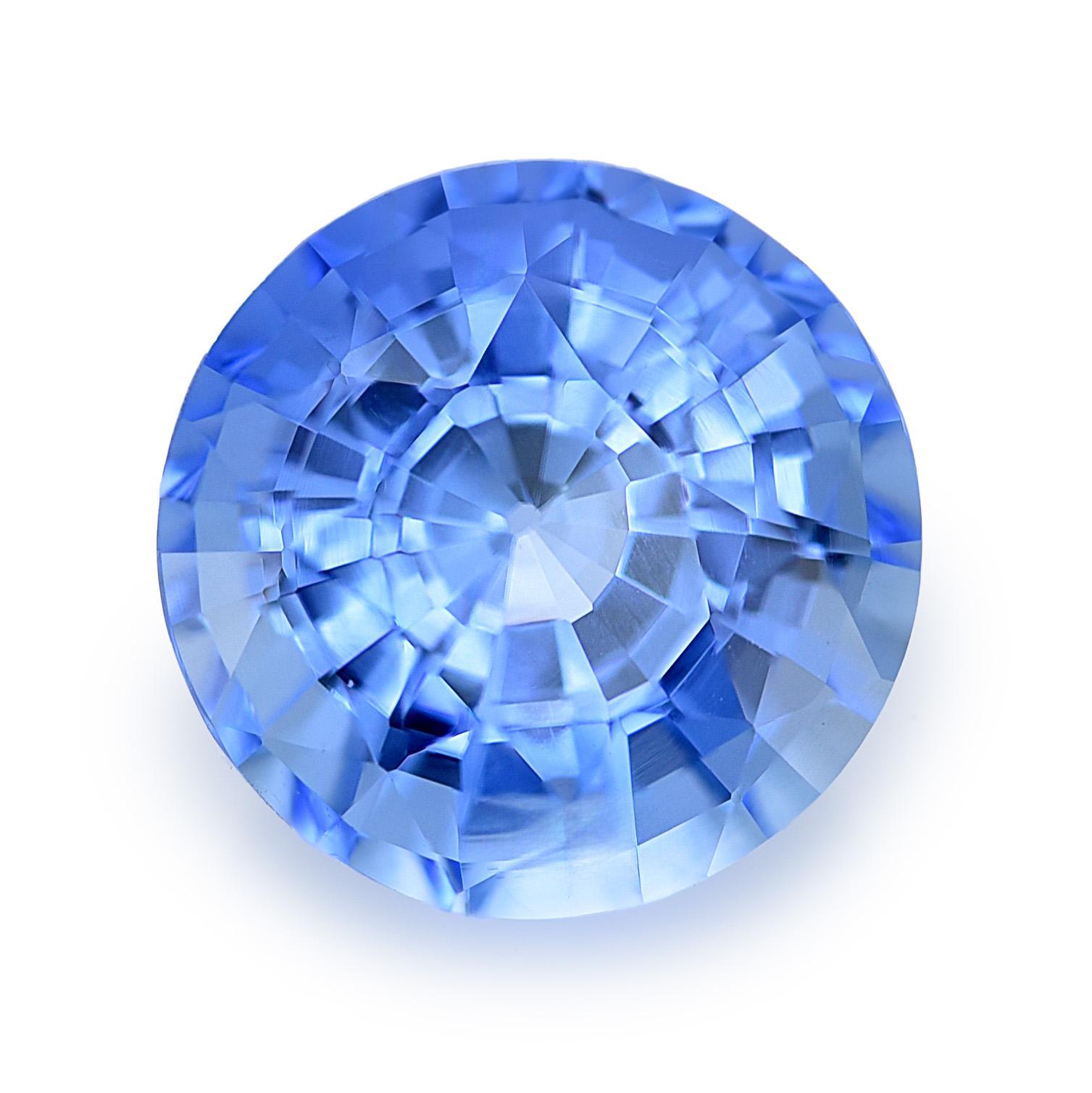 Women's or Men's GIA Certified 2.99 Carats Blue Sapphire For Sale