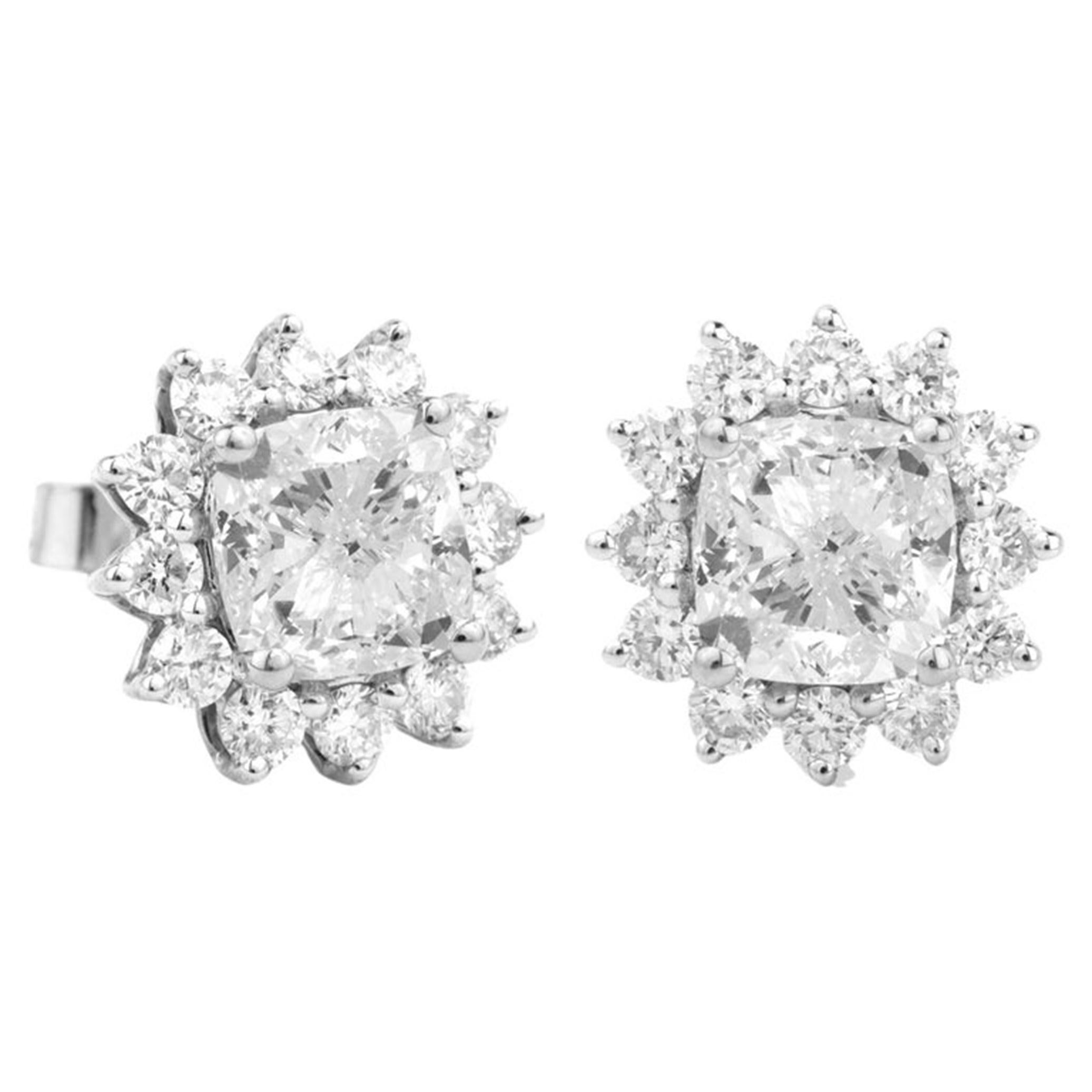 Orecchini a cerchio con diamante certificato GIA VS da 1 carato ciascuno, oro bianco 18 carati in vendita 1