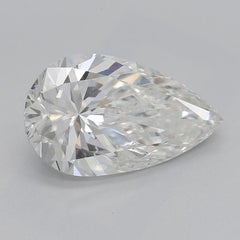 GIA Certified 2ct Pear Halo Cathedral 18K White Gold Diamond Ring