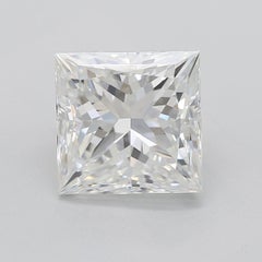 GIA Certified 2ct Princess Diamond Kite Set Pendant Necklace