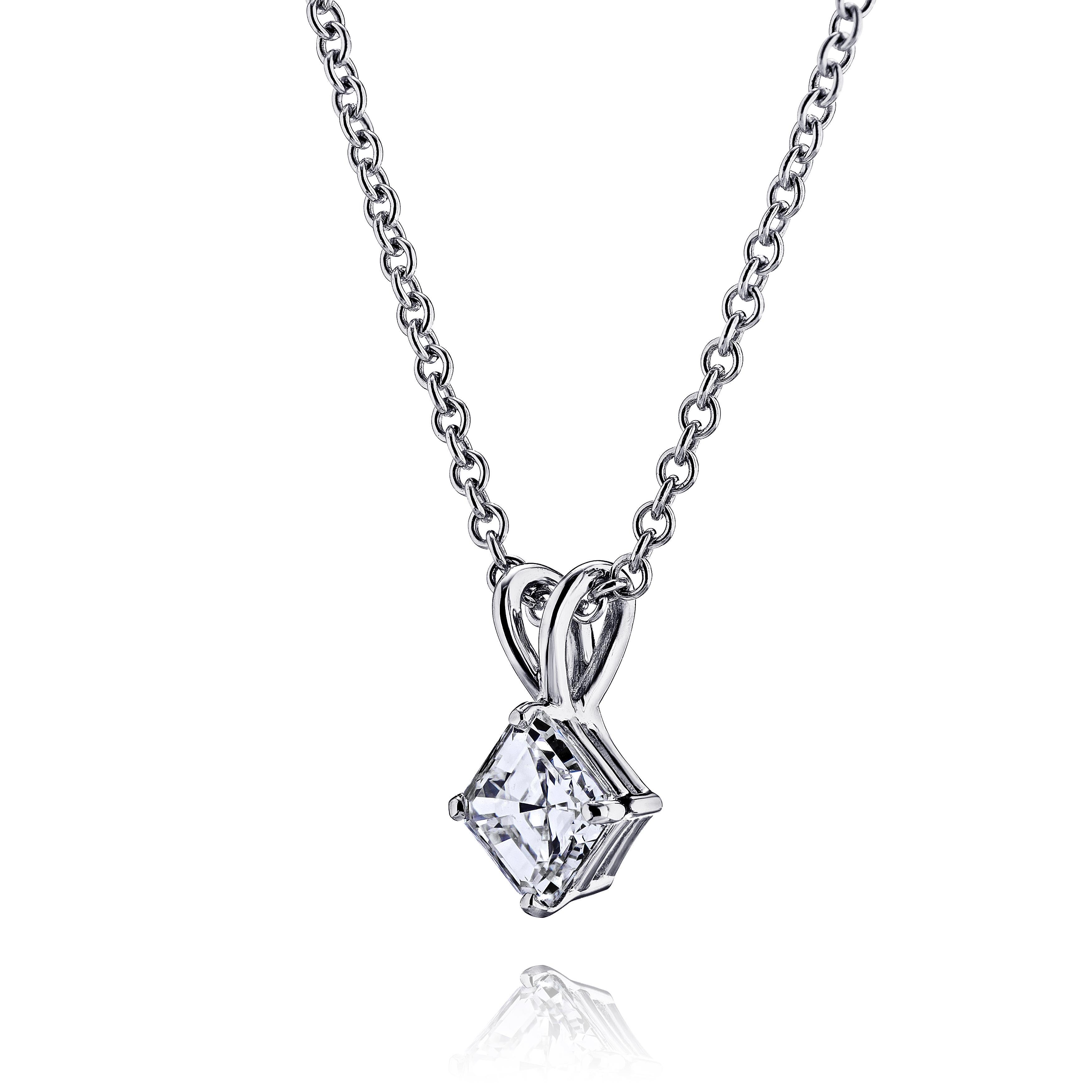 3/4-Karat-Diamant, gefasst in einem niedrigen Korb mit 4 Zacken. 18
