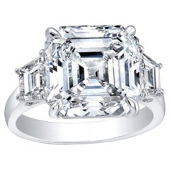 GIA Certified 3 Carat Asscher Cut Diamond Engagement Ring