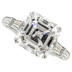 GIA Certified 3 Carat Asscher Cut Diamond VS Clarity H Color