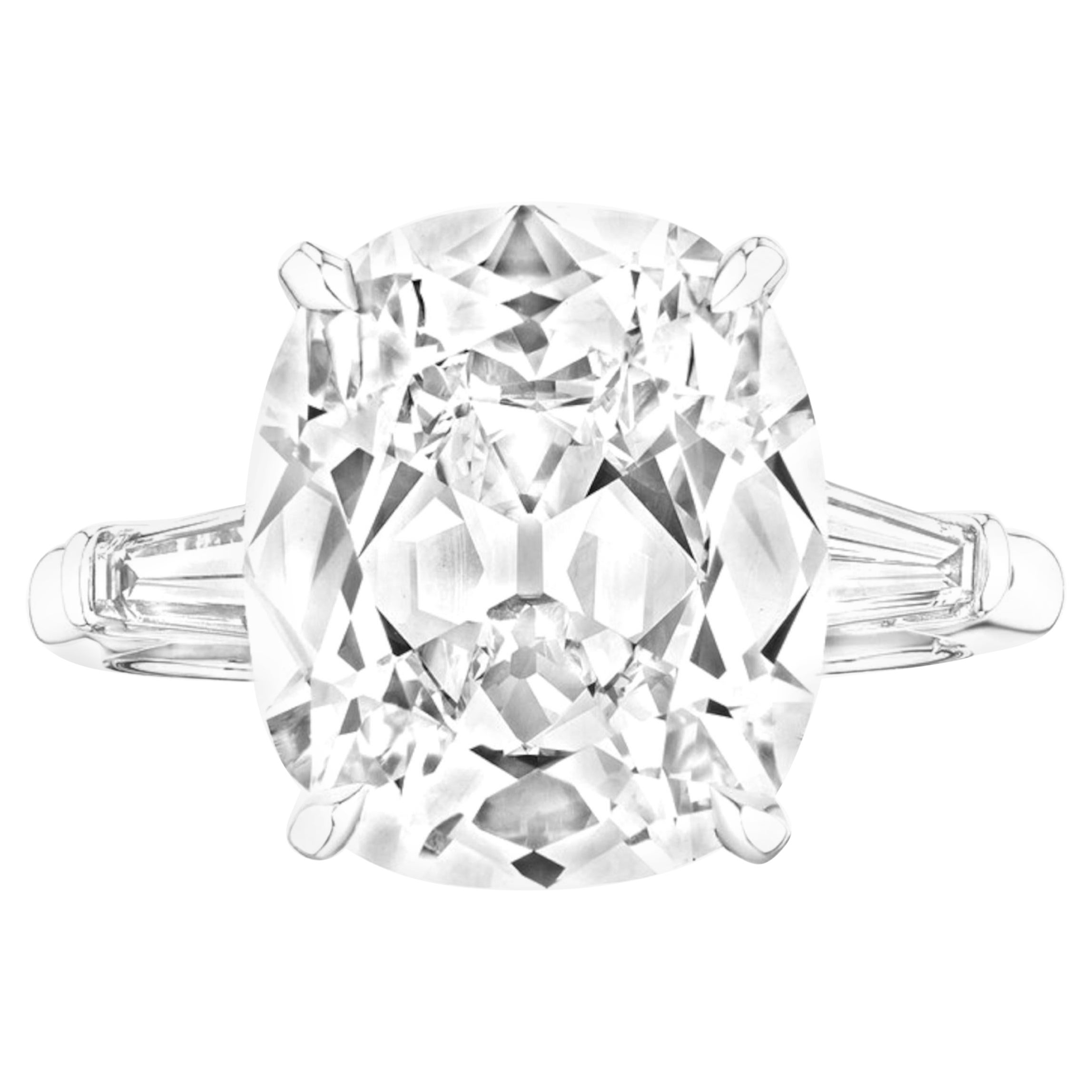 GIA Certified 3 carat Cushion Brilliant Diamond Ring For Sale