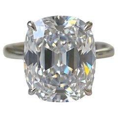 GIA Certified 3 Carat D Color Old Mine Diamond Engagement Ring