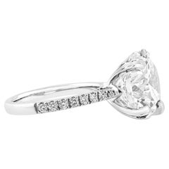 GIA Certified 3 Carat D Color VS1 Clarity Round Brilliant Cut Diamond Ring