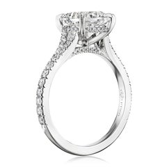 GIA Certified 3 Carat D VS2 Cushion Diamond Engagement Ring "Kimberly"