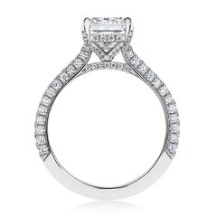 GIA Certified 3 Carat D VS2 Radiant Diamond Engagement Ring "Alexandria"