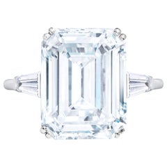 FLAWLESS GIA zertifizierter Solitärring mit 3 Karat Diamant im Smaragdschliff