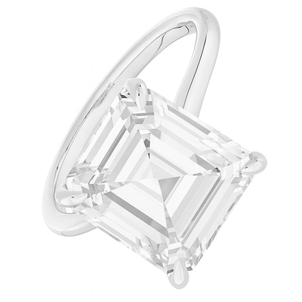 Verlobungsring mit GIA-zertifiziertem 3 Karat Diamant im Smaragdschliff (Zeitgenössisch) im Angebot