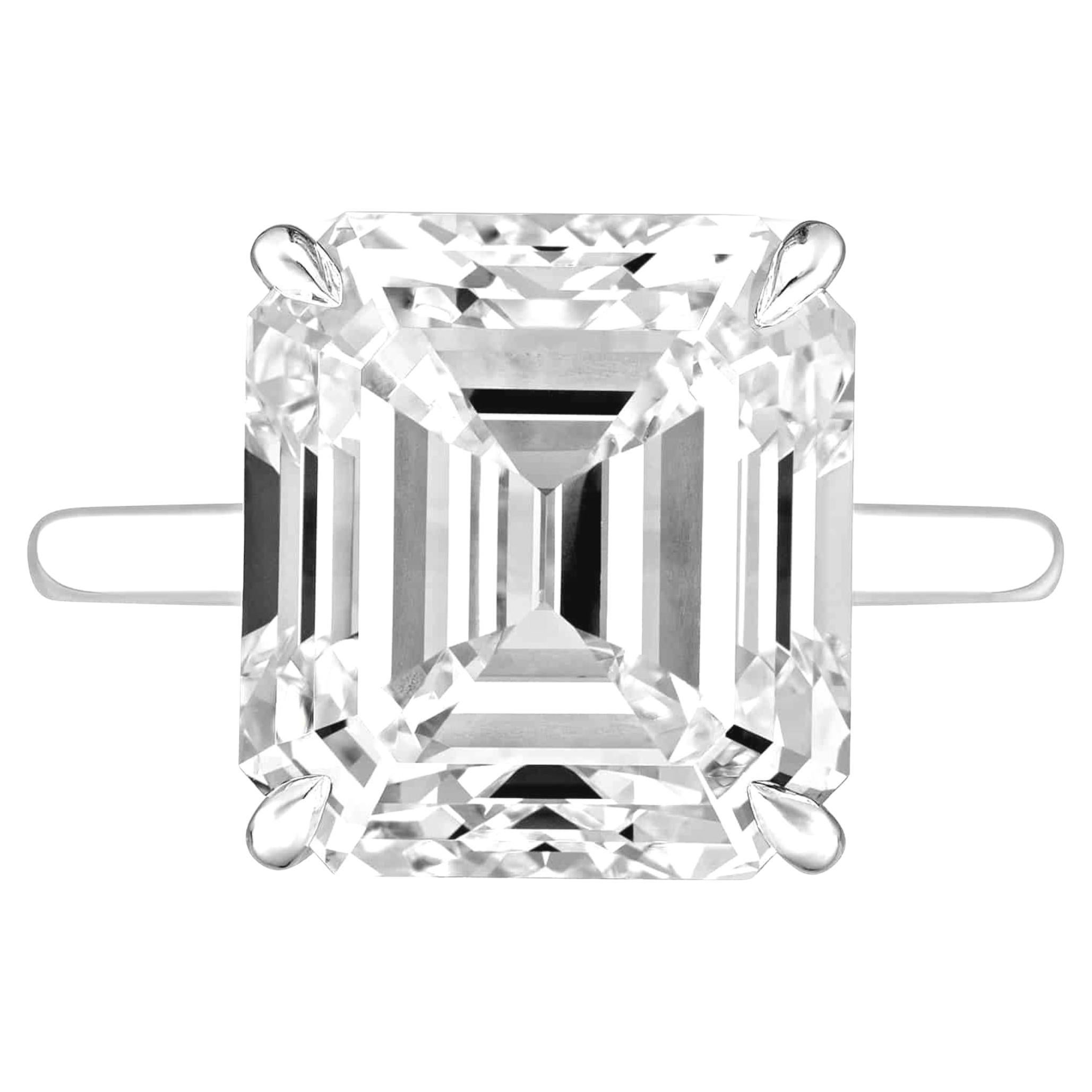 GIA Certified 3 Carat Emerald Cut Diamond Engagement Ring
