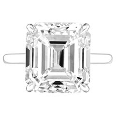 Used GIA Certified 3 Carat Emerald Cut Diamond Engagement Ring