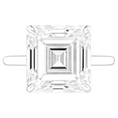 GIA Certified 3 Carat Square Emerald Cut Diamond Engagement Ring