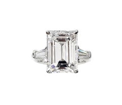 GIA Certified 3.02 Carat Emerald Cut Diamond D Color VVS2 Clarity Ring 18K WGold