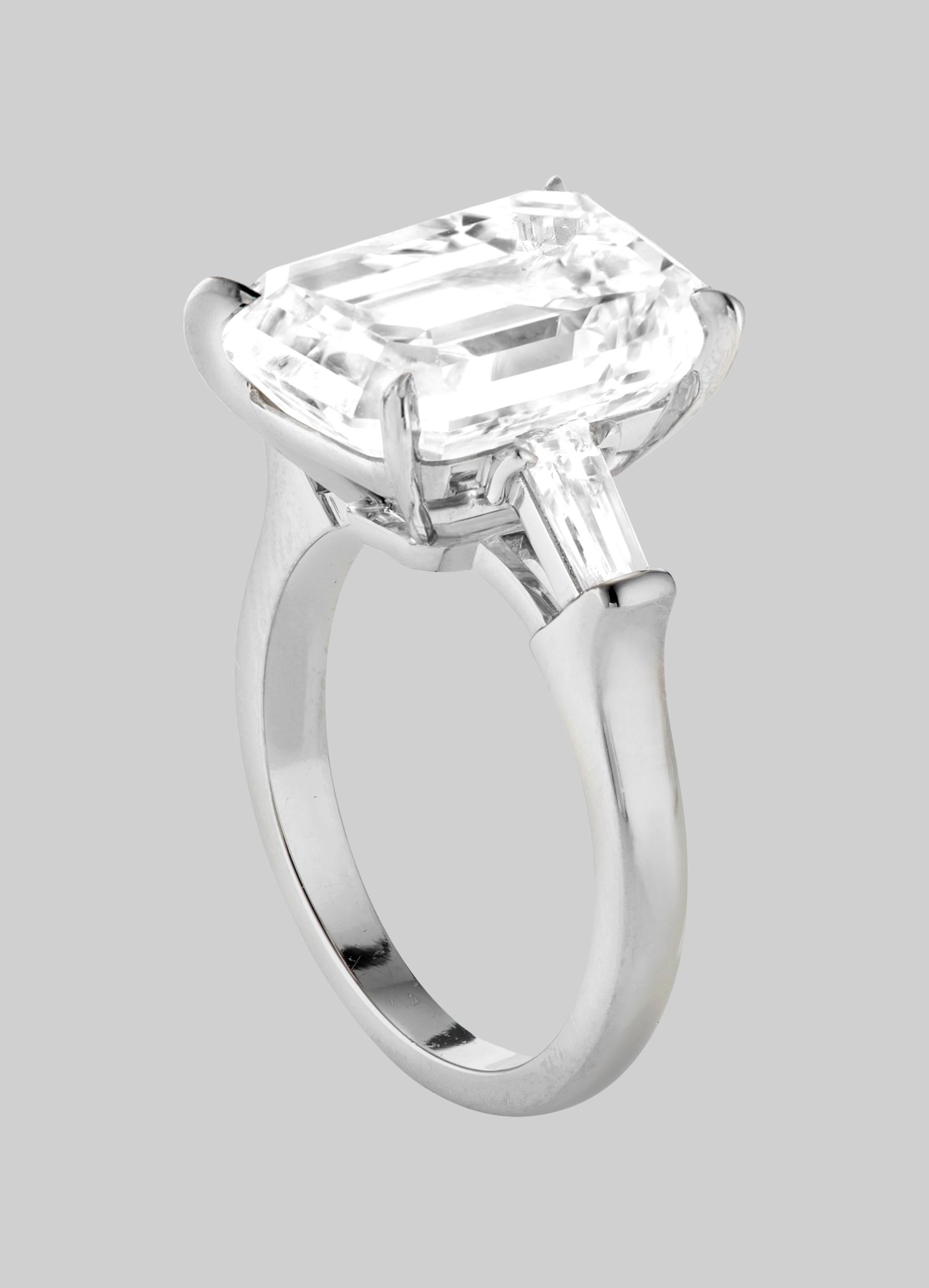 GIA Certified 3 Carat Emerald Cut Diamond Ideal Proportions VVS2 For