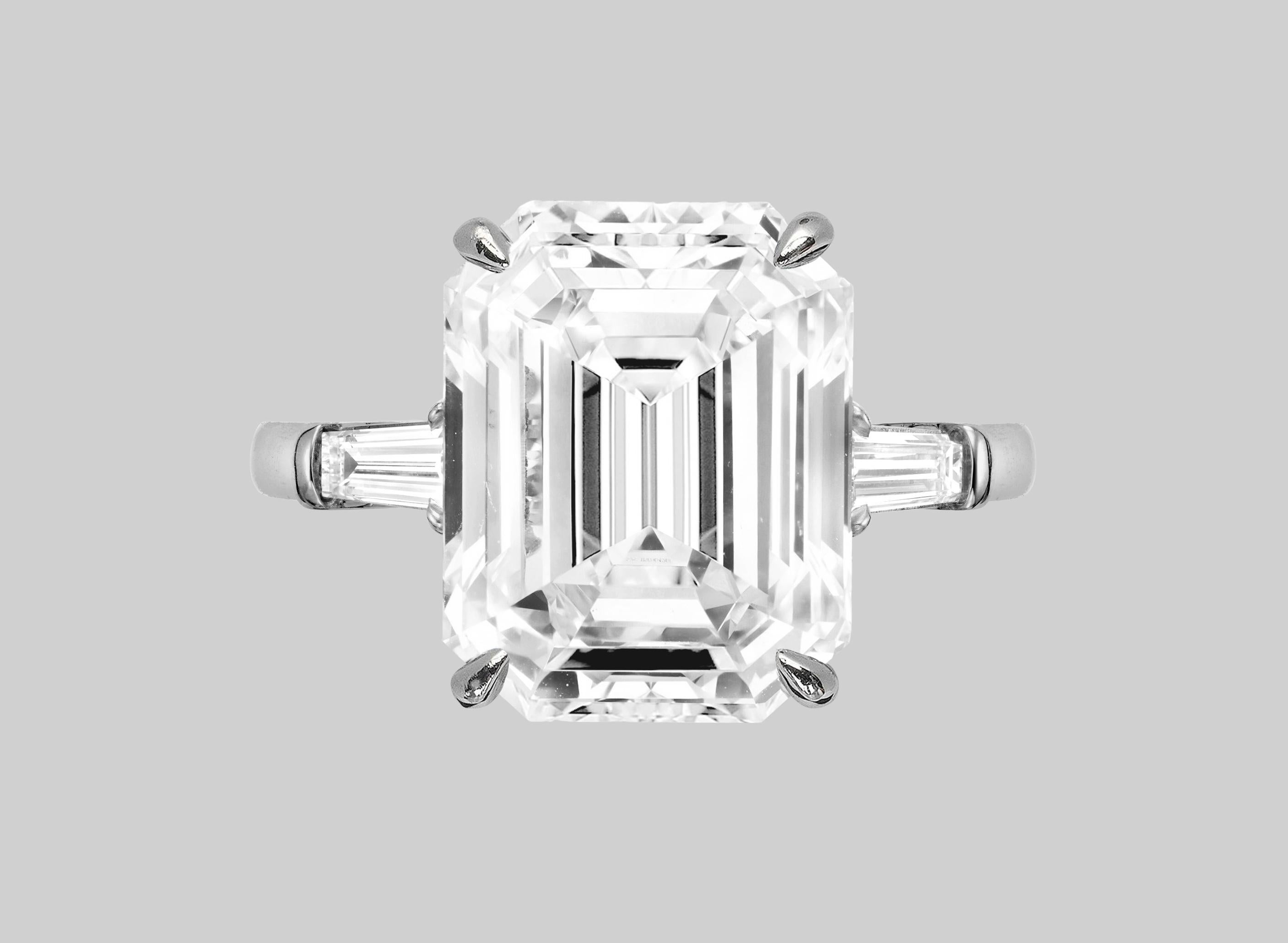 GIA Certified 3 Carat Emerald Cut Diamond Ideal Proportions VVS2 For