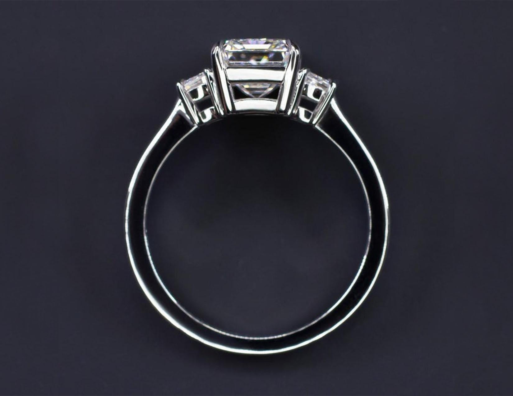 emerald cut diamond ring 3 carat