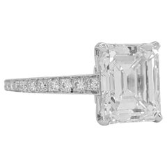 GIA Certified 2.50 Carat Emerald Cut Diamond D Color VVS1 Clarity