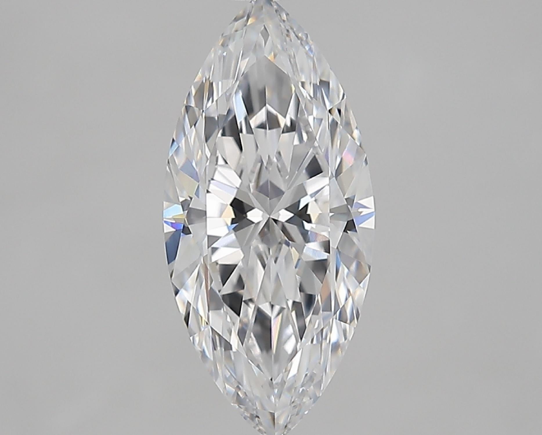 Contemporary GIA Certified 3 Carat Marquise Cut D Color Flawless Clarity Diamond Ring Type 2A For Sale