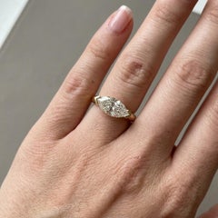 Anello di fidanzamento in oro giallo 18 carati con diamante marquise da 3 carati certificato GIA