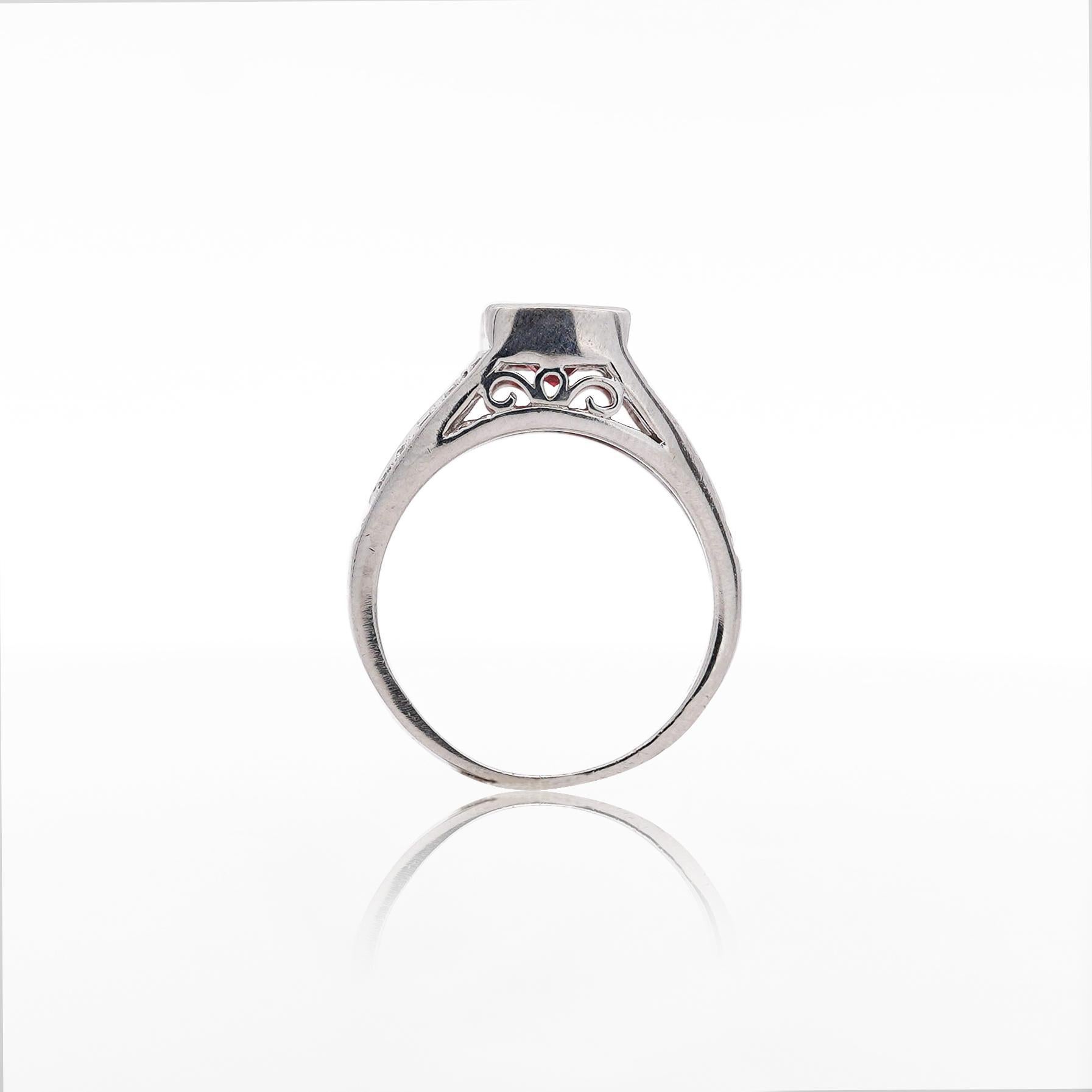 Platinring, GIA-zertifizierter 3 Karat unbehandelter roter Spinell & Diamant im Angebot 2