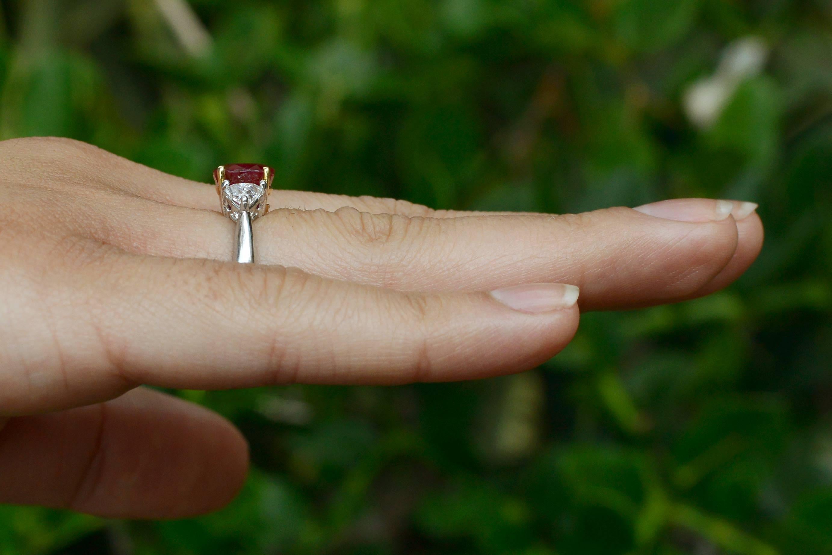 3 carat ruby ring