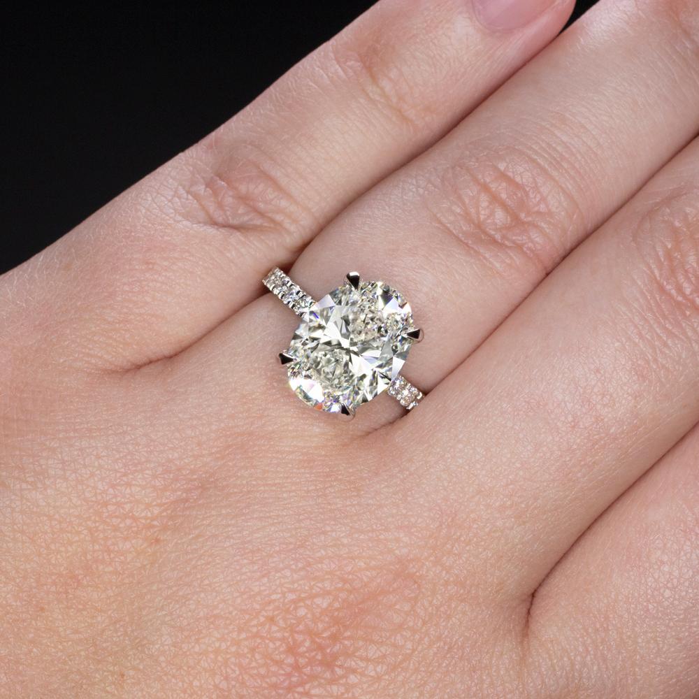 oval 3 carat diamond ring