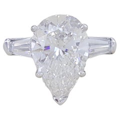 GIA Certified 3 Carat Pear Cut Diamond G Color VS2 Clarity