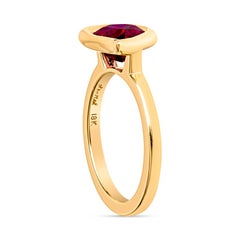 GIA Certified 3 Carat Pear Shaped Tanzanian Ruby Freeform Ring