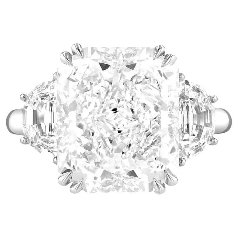 Platin-Verlobungsring, GIA-zertifiziert 3 Karat Diamant im Strahlenschliff