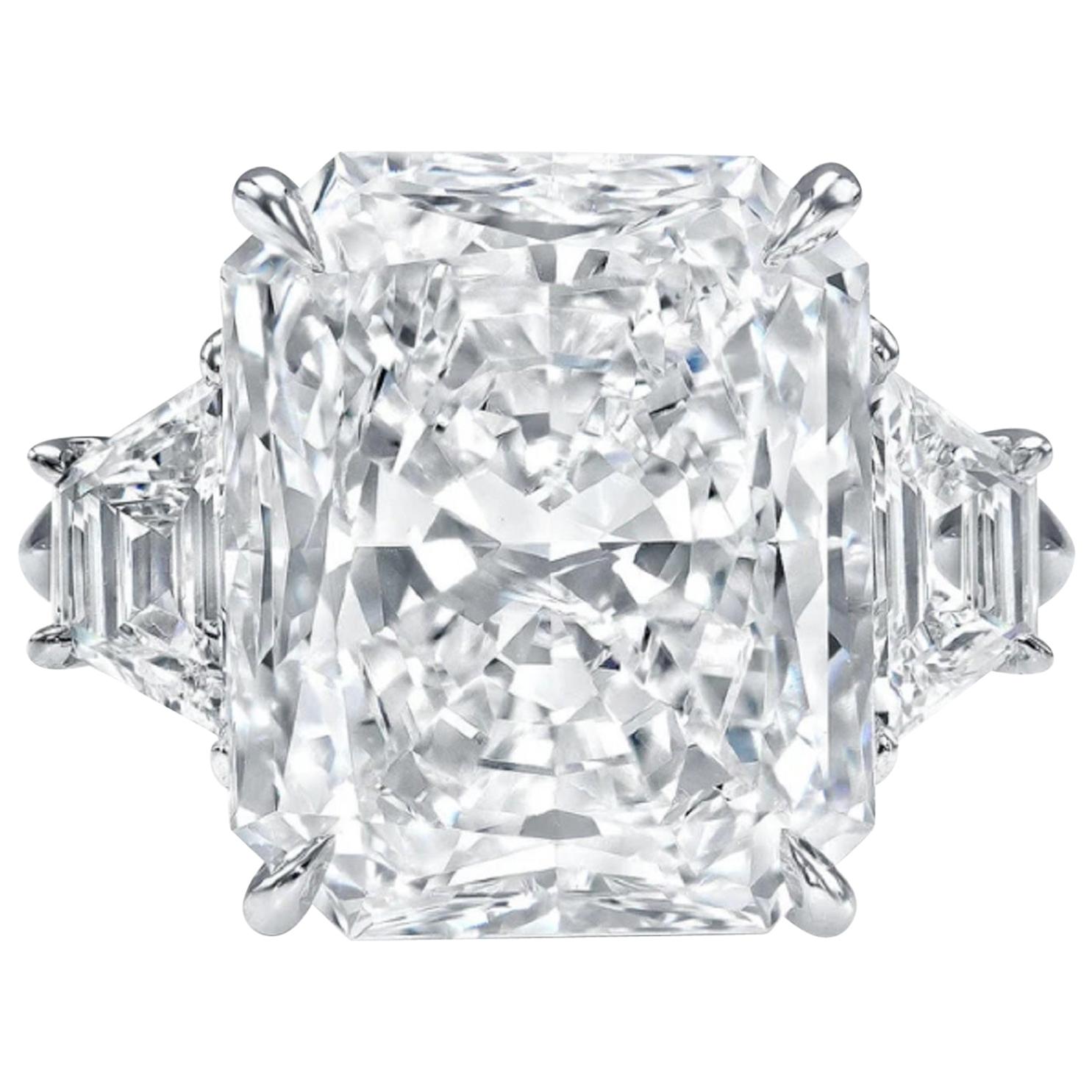 GIA Certified 3 Carat Radiant Cut Diamond Ring VS2 Clarity