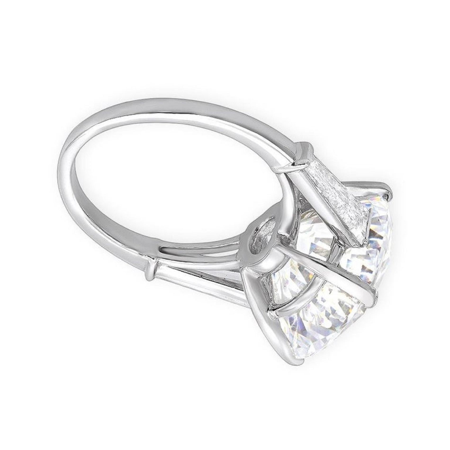 3 carat baguette diamond ring