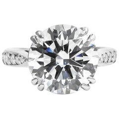 EXCEPTIONAL GIA Certified 3 Carat Round Brilliant Diamond Ring 