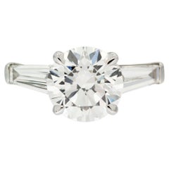 GIA Certified 3 Carat Round Diamond Ring VVS2