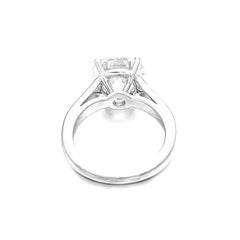 GIA Certified 3.01 Carat Round Cut Diamond Solitaire Ring in Platinum
