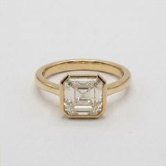 GIA Certified 3 Carat Square Emerald Cut Diamond Solitaire Ring