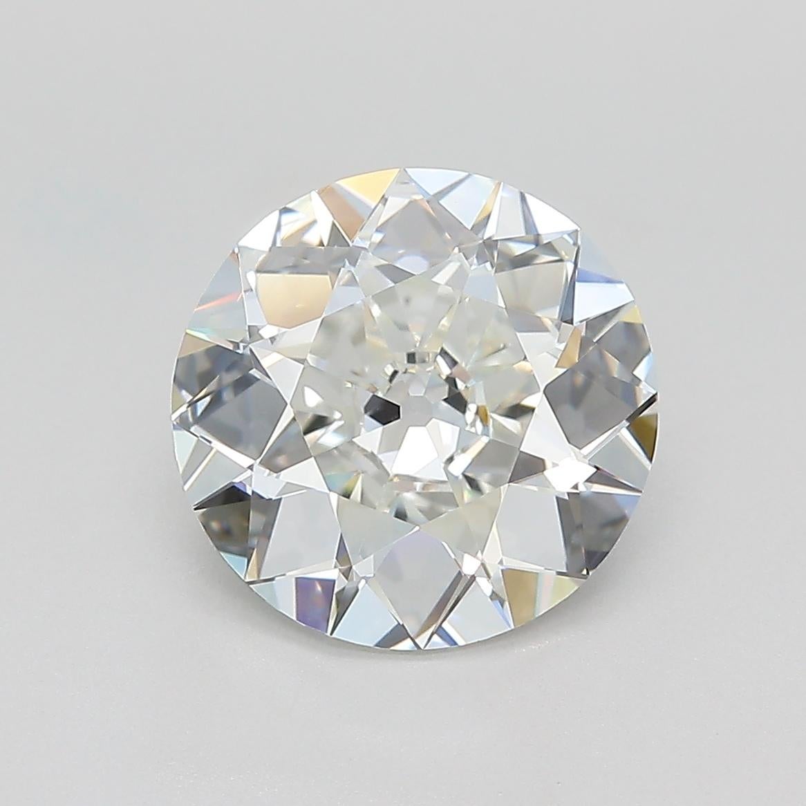Bague en platine avec diamant de couleur H vieille Europe de 3 carats de pureté VS1 certifié par le GIA Neuf - En vente à Rome, IT