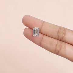 GIA Certified 3 Carats D Color VVS1 Clarity Emerald Cut Solitaire Diamond XX-N