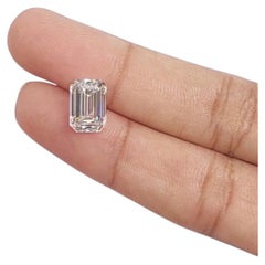 GIA Certified 3 Carats D Color VVS1 Clarity Emerald Cut Solitaire Diamond XX-N