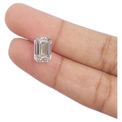 GIA Certified 3 Carats F Color VS1 Clarity Emerald Shape Solitaire Diamond XX-N