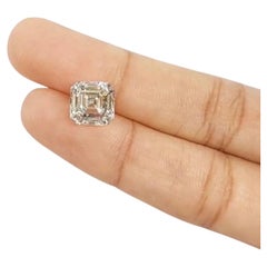 GIA Certified 3 Carats G Color VS2 Clarity Square Emerald Solitaire Diamond XX-N