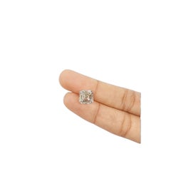 GIA Certified 3 Carats G Color VS2 Clarity Square Emerald Solitaire Diamond XX-N