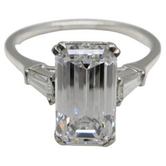 GIA Certified 3 Cts D IF Winston Vintage Diamond Ring, Elongated with 1.78 Ratio